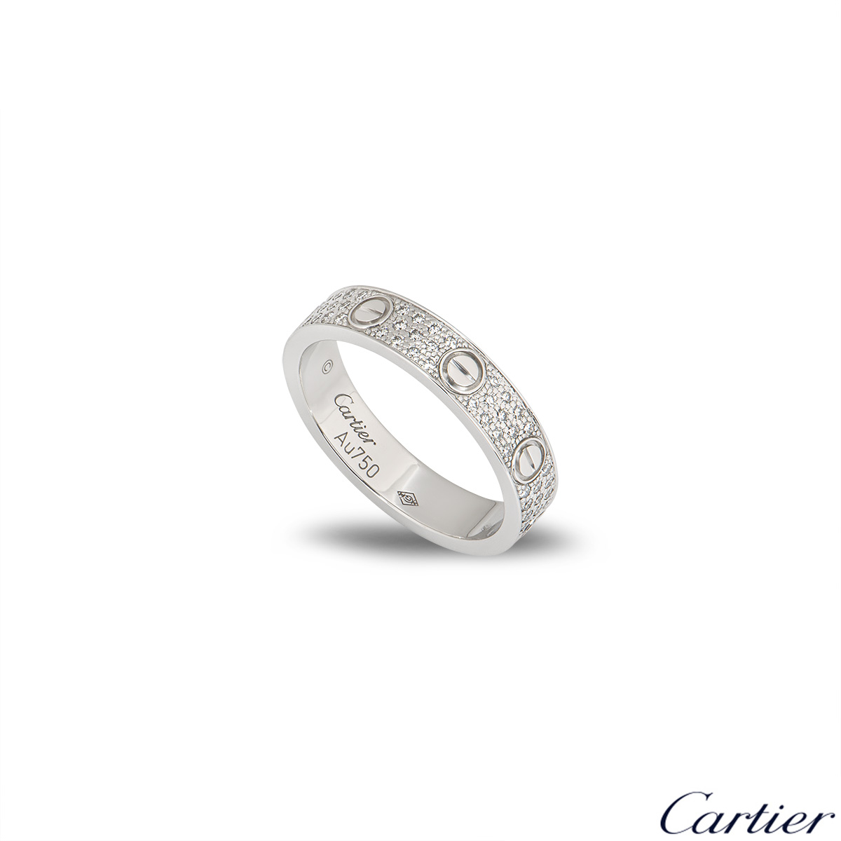 Cartier Women's White Love 18ct White-Gold And Diamond Ring, Size
